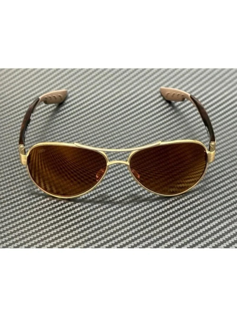 New Costa Del Mar Women Gold Brushed Sunglasses 56-14-126